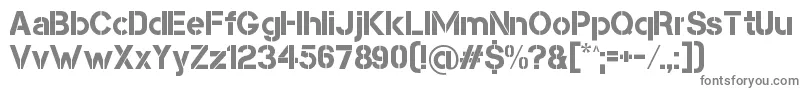 CapsmallClean Font – Gray Fonts on White Background