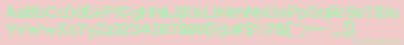 fuente CapsmallClean – Fuentes Verdes Sobre Fondo Rosa