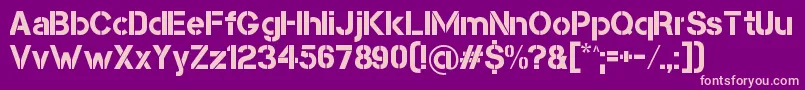 CapsmallClean Font – Pink Fonts on Purple Background