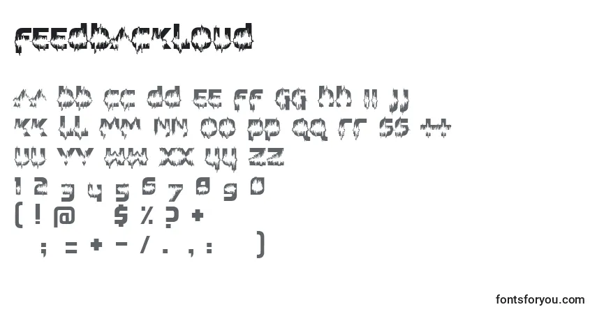 Schriftart FeedbackLoud – Alphabet, Zahlen, spezielle Symbole