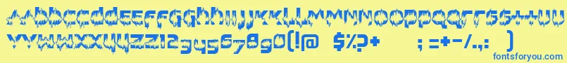 Weitere Informationen zur FeedbackLoud-Schriftart FeedbackLoud-Schriftart – Blaue Schriften auf gelbem Hintergrund