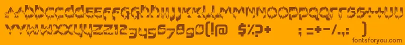 Подробнее о шрифте FeedbackLoud Шрифт FeedbackLoud – коричневые шрифты на оранжевом фоне