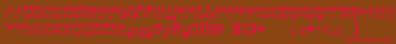 Шрифт FeedbackLoud – красные шрифты на коричневом фоне