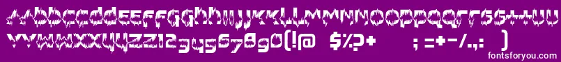 FeedbackLoudフォントについての詳細 フォントFeedbackLoud – 紫の背景に白い文字