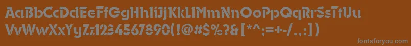Шрифт DurangoStencilMediumRegular – серые шрифты на коричневом фоне