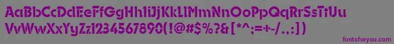 DurangoStencilMediumRegular-fontti – violetit fontit harmaalla taustalla