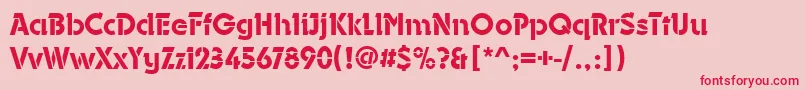 DurangoStencilMediumRegular Font – Red Fonts on Pink Background