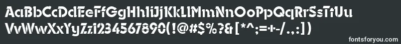 フォントDurangoStencilMediumRegular – 黒い背景に白い文字