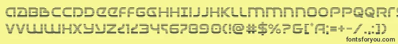 Universaljackgrad-Schriftart – Schwarze Schriften auf gelbem Hintergrund