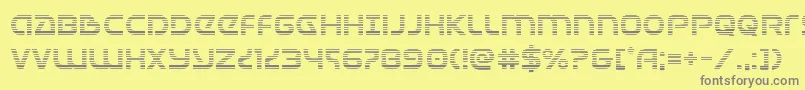 Fonte Universaljackgrad – fontes cinzas em um fundo amarelo