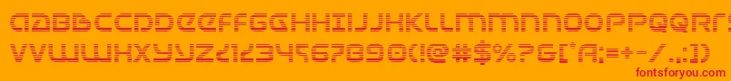 Universaljackgrad Font – Red Fonts on Orange Background