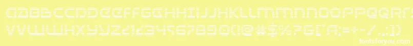 Universaljackgrad Font – White Fonts on Yellow Background