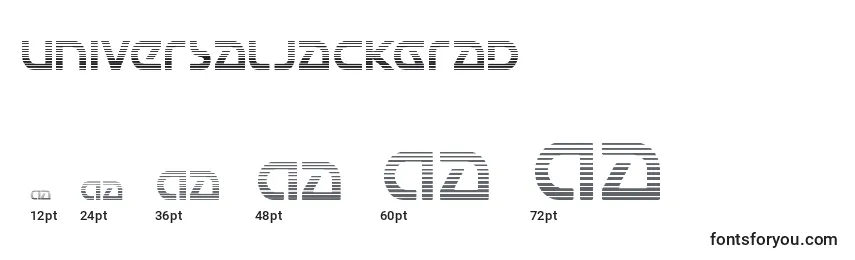 Universaljackgrad Font Sizes