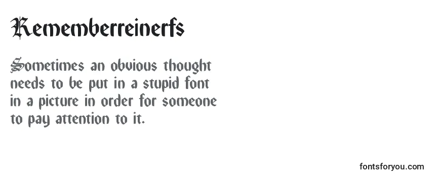 rememberreinerfs, rememberreinerfs font, download the rememberreinerfs font, download the rememberreinerfs font for free