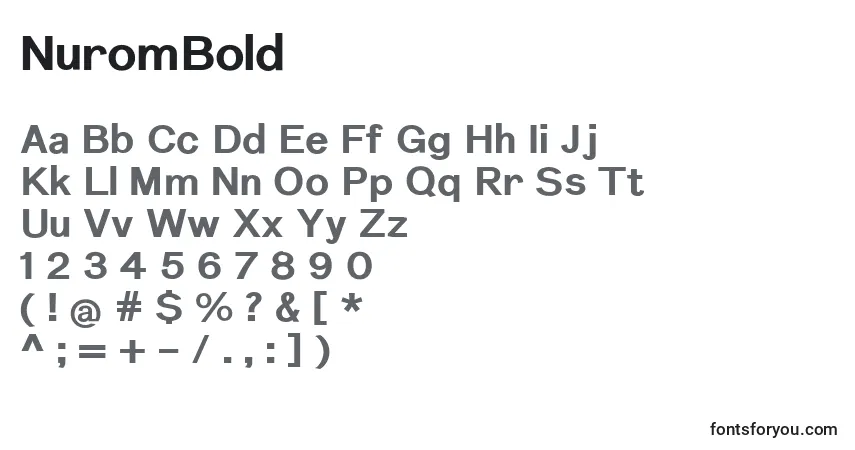 characters of nurombold font, letter of nurombold font, alphabet of  nurombold font