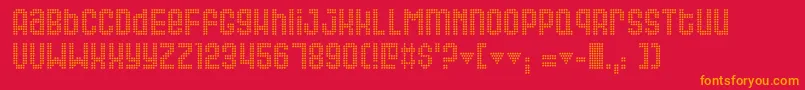 Queer ffy Font – Orange Fonts on Red Background