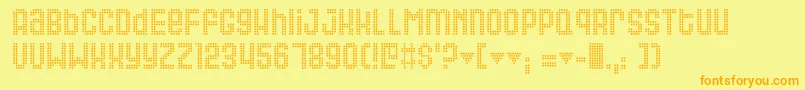 Queer ffy Font – Orange Fonts on Yellow Background