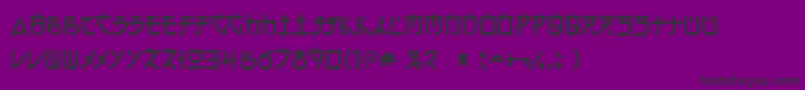 フォントElectroh – 紫の背景に黒い文字