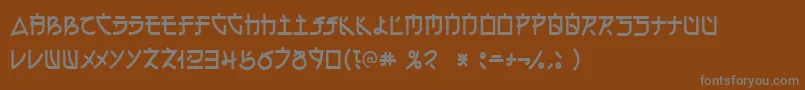 フォントElectroh – 茶色の背景に灰色の文字