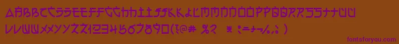 Electroh Font – Purple Fonts on Brown Background