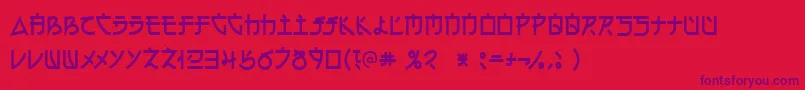 Electroh Font – Purple Fonts on Red Background
