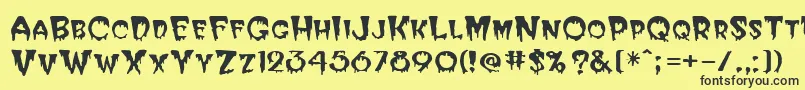 Hallween Font – Black Fonts on Yellow Background