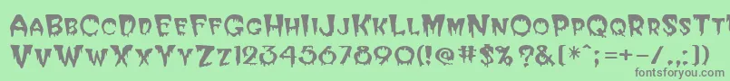 Hallween Font – Gray Fonts on Green Background