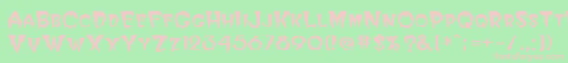 Hallween Font – Pink Fonts on Green Background