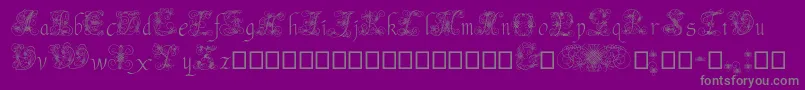 AndradeSwash-Schriftart – Graue Schriften auf violettem Hintergrund