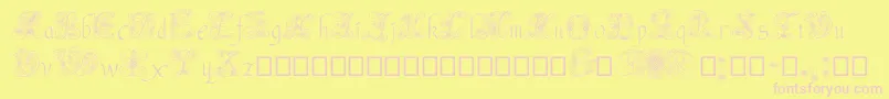 AndradeSwash Font – Pink Fonts on Yellow Background