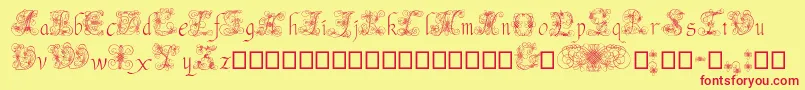 AndradeSwash Font – Red Fonts on Yellow Background