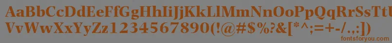 PhotinaMtBold Font – Brown Fonts on Gray Background