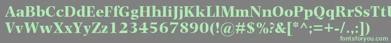 PhotinaMtBold Font – Green Fonts on Gray Background