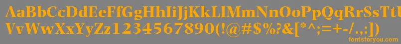PhotinaMtBold Font – Orange Fonts on Gray Background