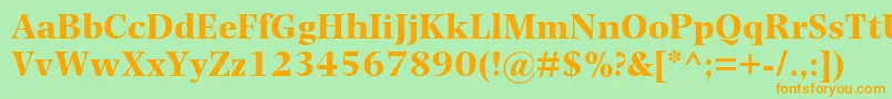 PhotinaMtBold Font – Orange Fonts on Green Background