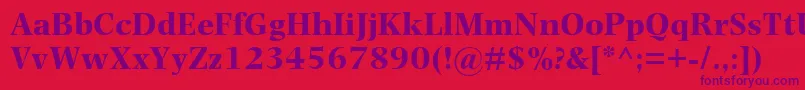 PhotinaMtBold Font – Purple Fonts on Red Background