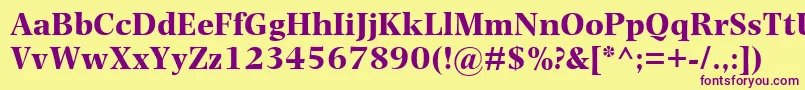 PhotinaMtBold Font – Purple Fonts on Yellow Background