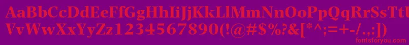 PhotinaMtBold Font – Red Fonts on Purple Background