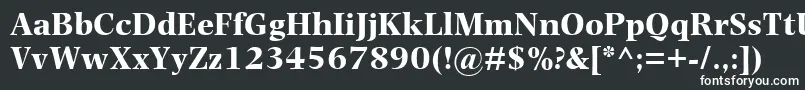 フォントPhotinaMtBold – 黒い背景に白い文字