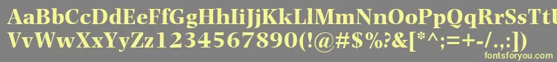 PhotinaMtBold Font – Yellow Fonts on Gray Background