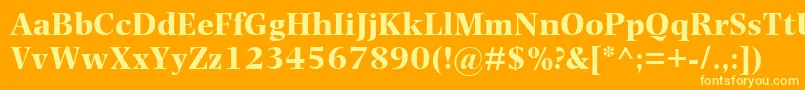 PhotinaMtBold Font – Yellow Fonts on Orange Background