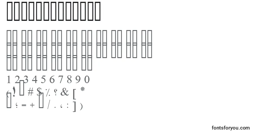 Шрифт PtBoldHeading – алфавит, цифры, специальные символы