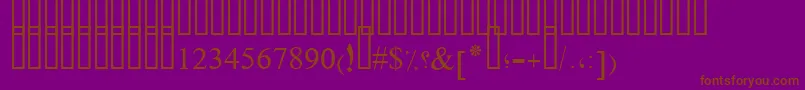 PtBoldHeading Font – Brown Fonts on Purple Background