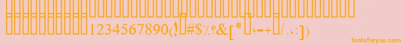 PtBoldHeading Font – Orange Fonts on Pink Background