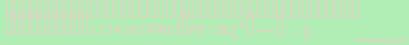 PtBoldHeading Font – Pink Fonts on Green Background