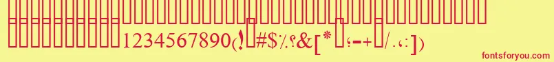 PtBoldHeading Font – Red Fonts on Yellow Background