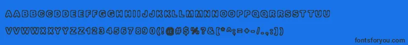 Izolation Font – Black Fonts on Blue Background