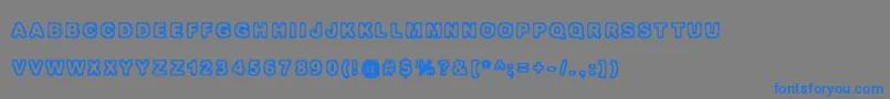 Izolation Font – Blue Fonts on Gray Background