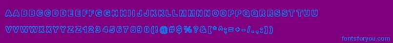 Izolation Font – Blue Fonts on Purple Background