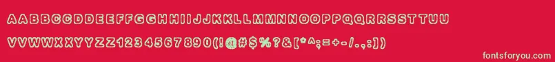 Izolation Font – Green Fonts on Red Background